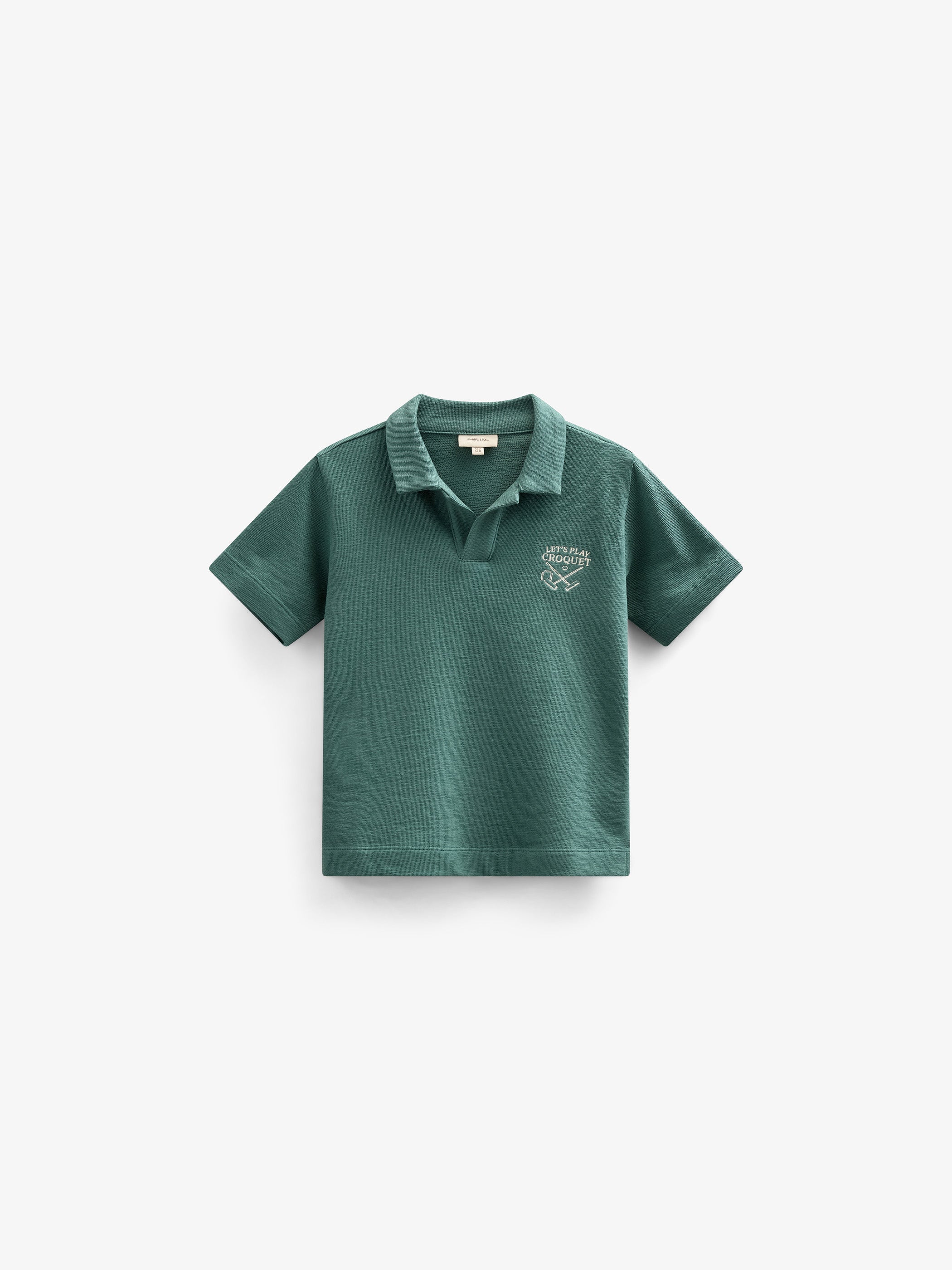 Polo T-shirt van Gestructureerde Jersey - Tween - Tropical Green | 101216 Sonny
