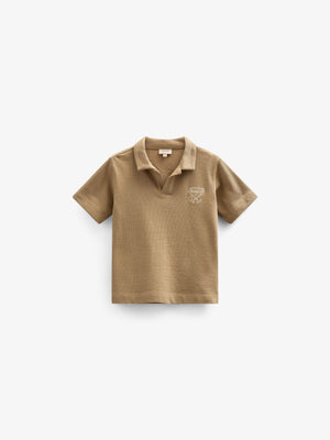 Gestructureerd Jersey Polo T-shirt - Tween - Khaki | 101218 Sonny