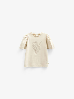 T-shirt met Borduursel - Kids - Offwhite | 101235 Amanda