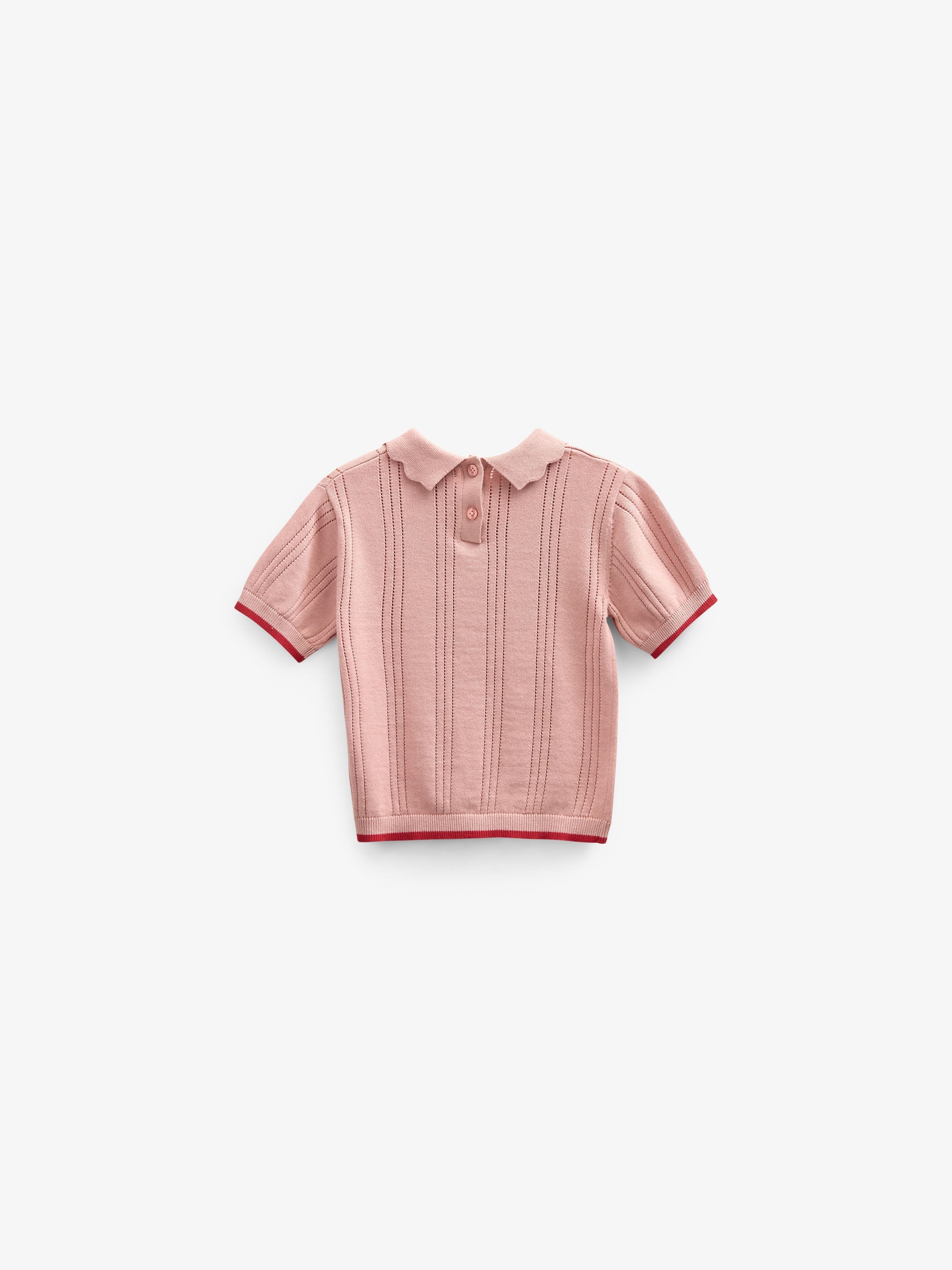 Roze gebreide polo - Kids - Rose | 101241 Helena