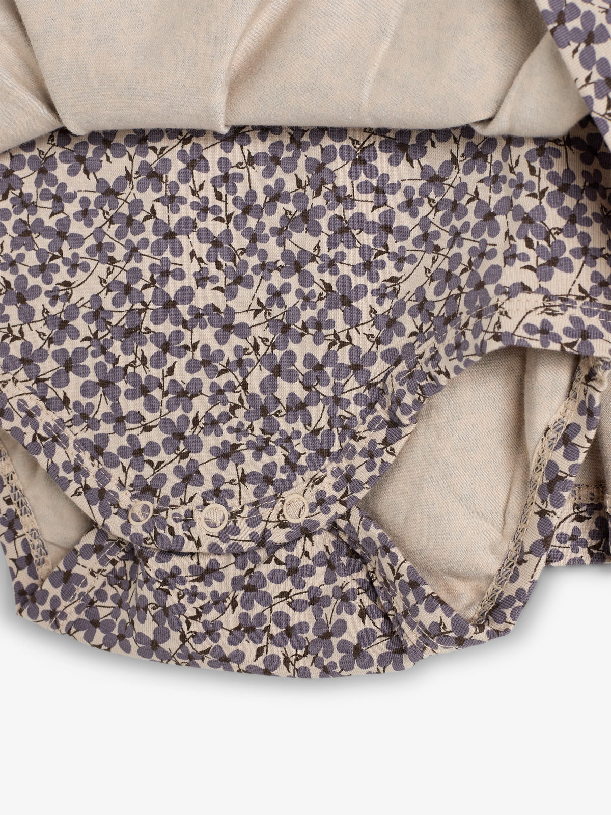 Jersey Bodyjurk met ditsy print - Little - Dusty Purple