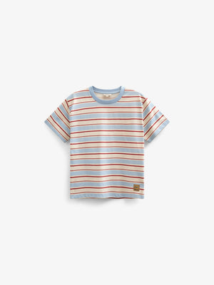 Retro Gestreept T-shirt - Kids - Powder Blue | 101275 Steven