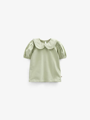 Jersey blouse met kraag - Kids - Powder Green | 101279 Nini