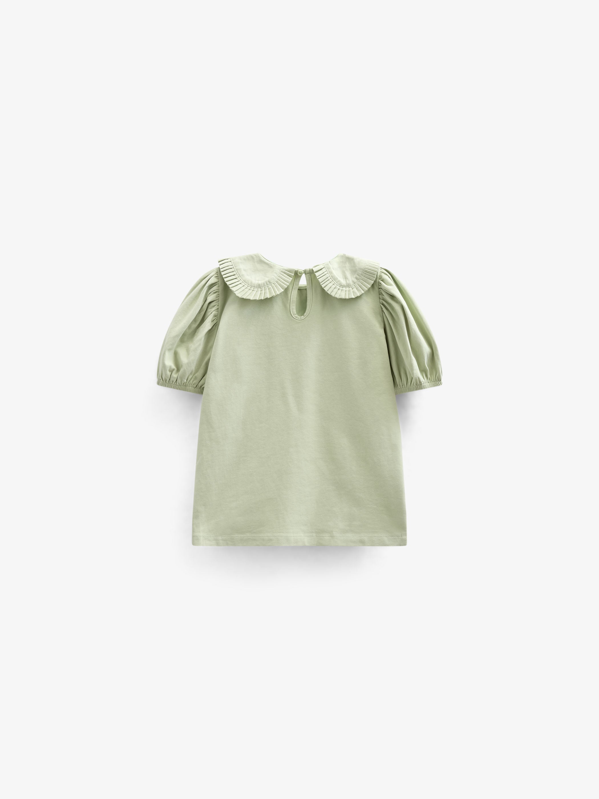Jersey blouse met kraag - Kids - Powder Green | 101279 Nini
