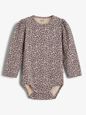 Jersey romper met ditsy print - Little - Dusty Purple