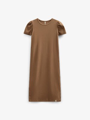Modal Rib Lange T-shirt Jurk - Tween - Coconut | 101294 Lottie