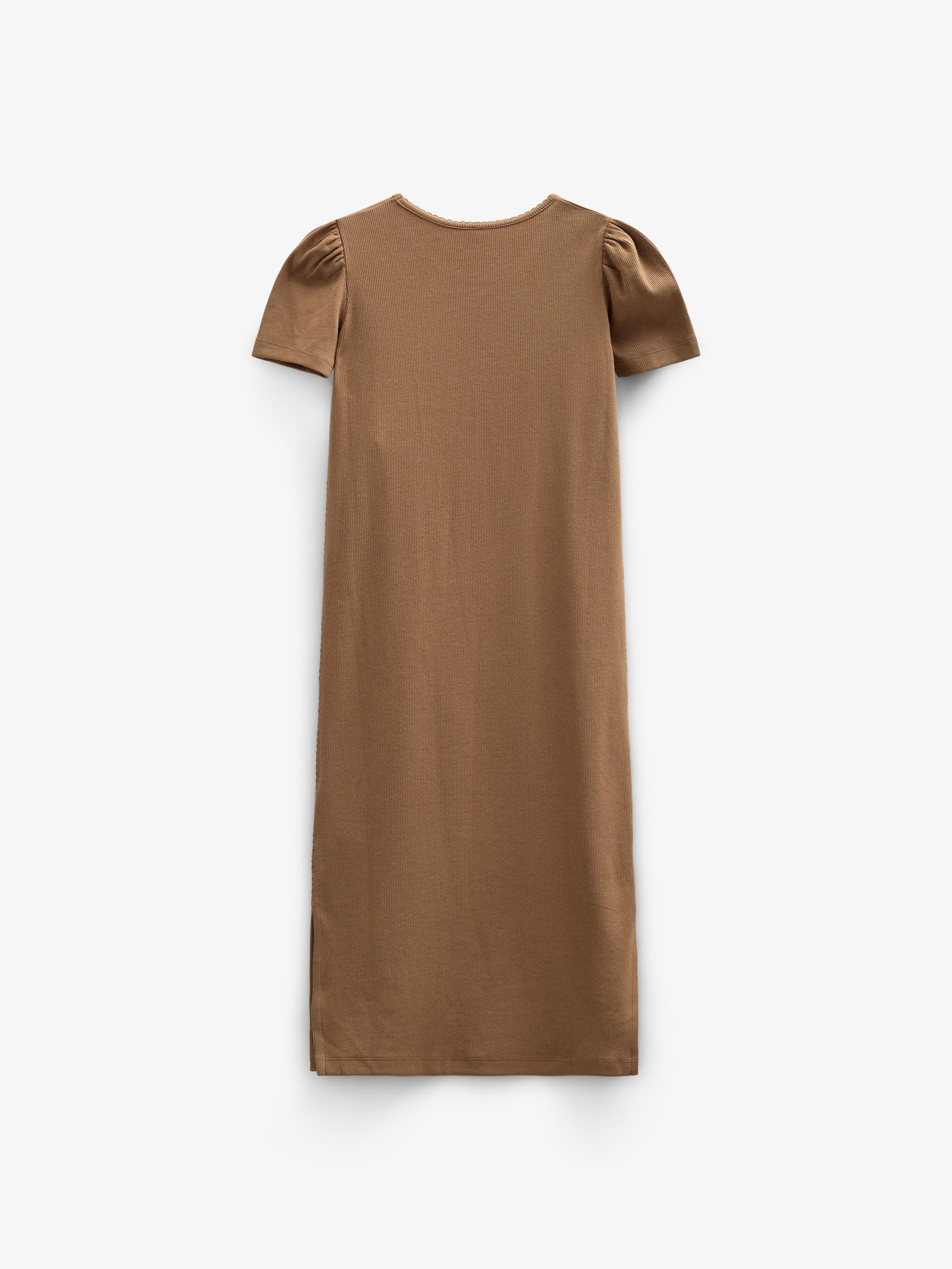 Modal Rib Lange T-shirt Jurk - Tween - Coconut | 101294 Lottie