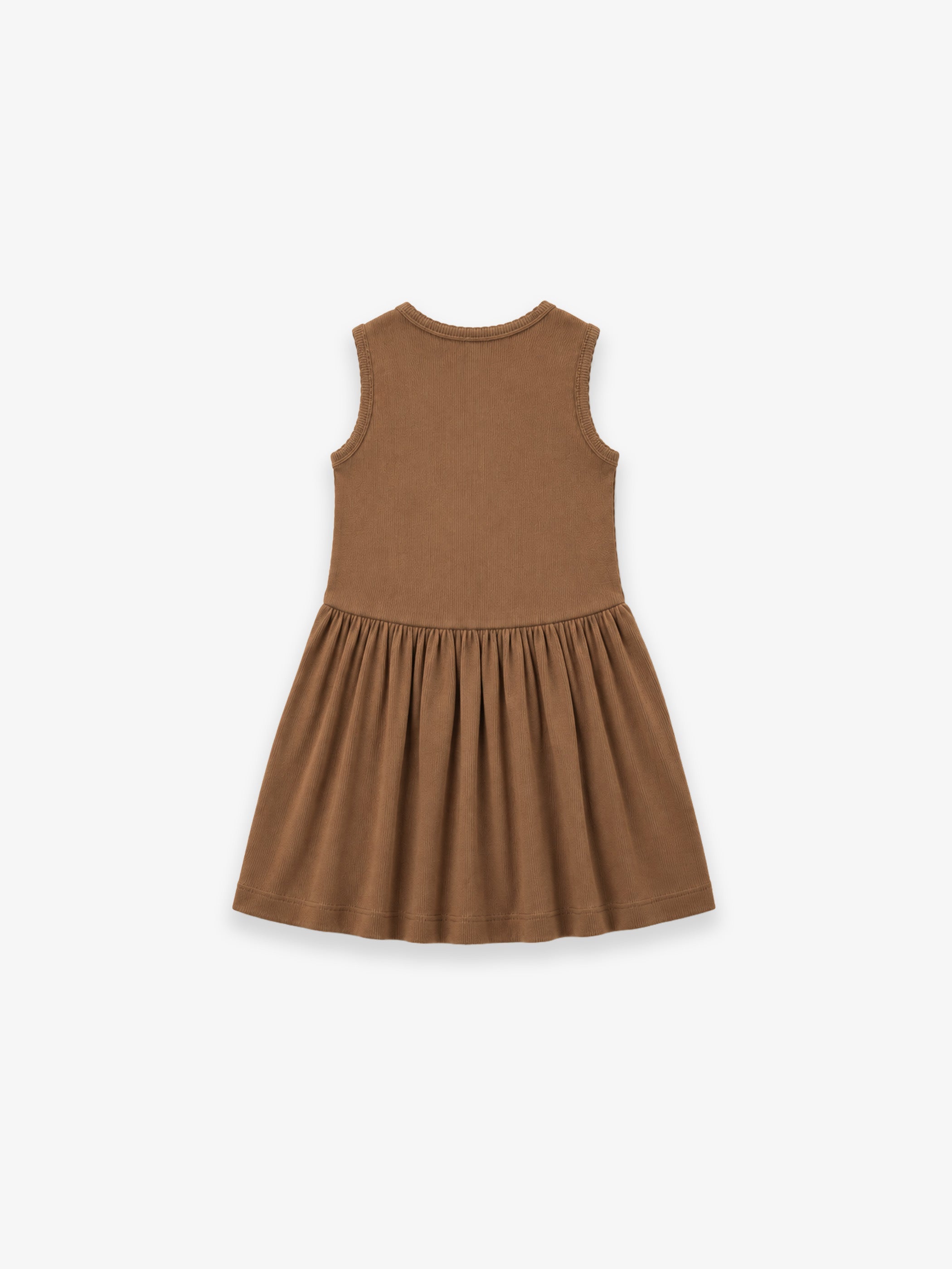 Mouwloze Modal Rib Jurk - Kids - Coconut | 101297 Lottie