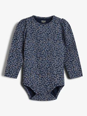 Jersey romper met ditsy print - Little - Blue