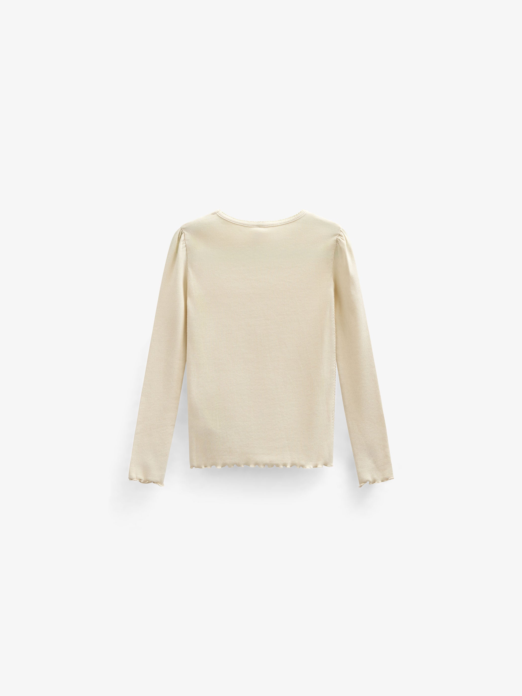 Modal rib T-shirt met lange mouwen - Tween - OffWhite | 101313 Lottie
