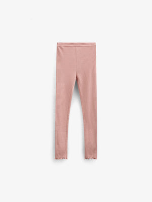 Modal Rib leggings - Kids - Rose Tan | 101322 Lottie