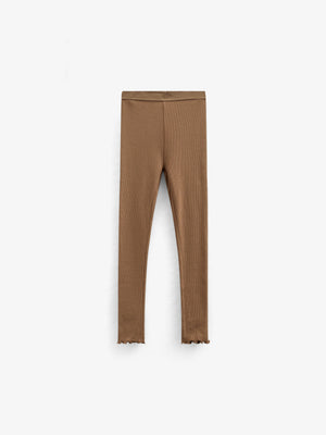 Modal Rib Leggings - Kids - Coconut | 101324 Lottie