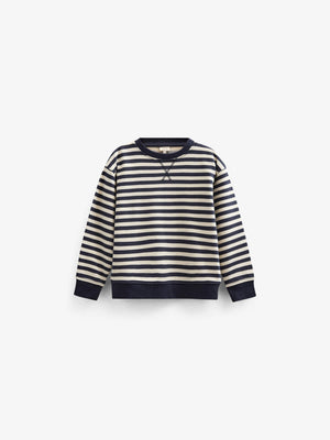 Gestreepte Crewneck Sweatshirt - Kids - Navy Stripe | 101344 Cole