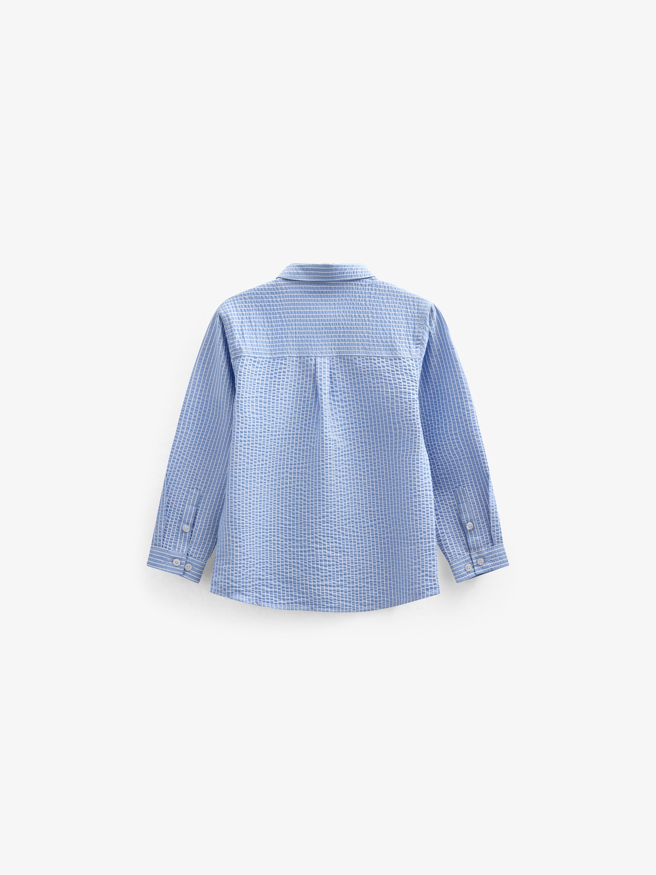 Gestreept seersucker overhemd - Tween - Blue Stripe | 101347 Patrick