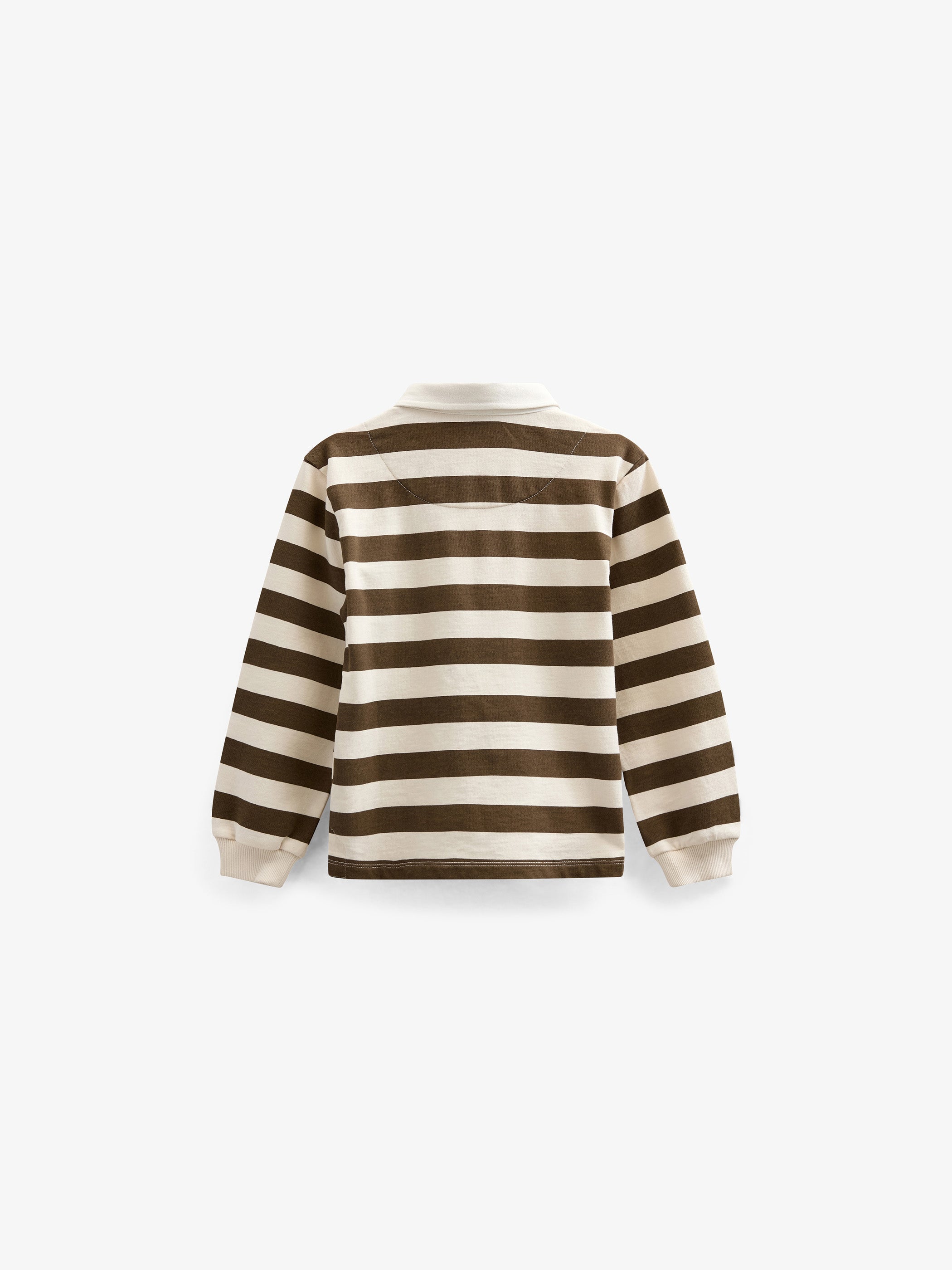 Gestreept Polo Sweatshirt - Tween - Dark Brown/Offwhite | 101398 Marco
