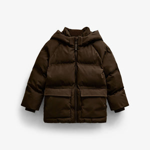 Winter Puffer Jacket - Kids - Dark Brown | 101417 Blake