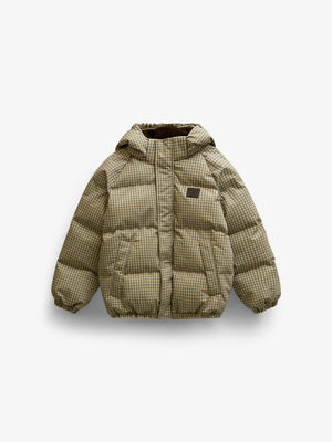 Geruite pufferjas Tween - Brown | 101423 Riley