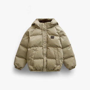 Geruite pufferjas Tween - Brown | 101423 Riley