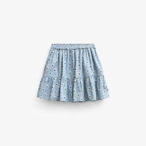 Gebloemde katoenen rok Kids - Blue/Brown | 101431 Nova