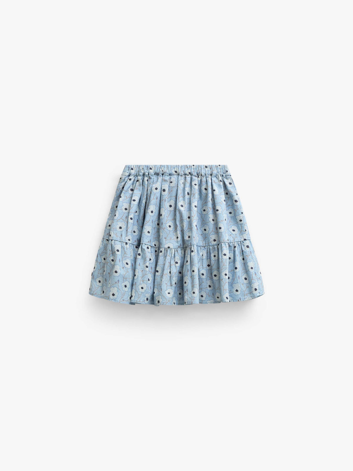 Gebloemde katoenen rok Tween - Blue/Brown | 101432 Nova