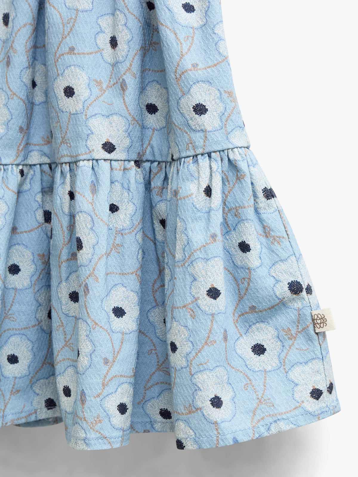 Gebloemde katoenen rok Tween - Blue/Brown | 101432 Nova