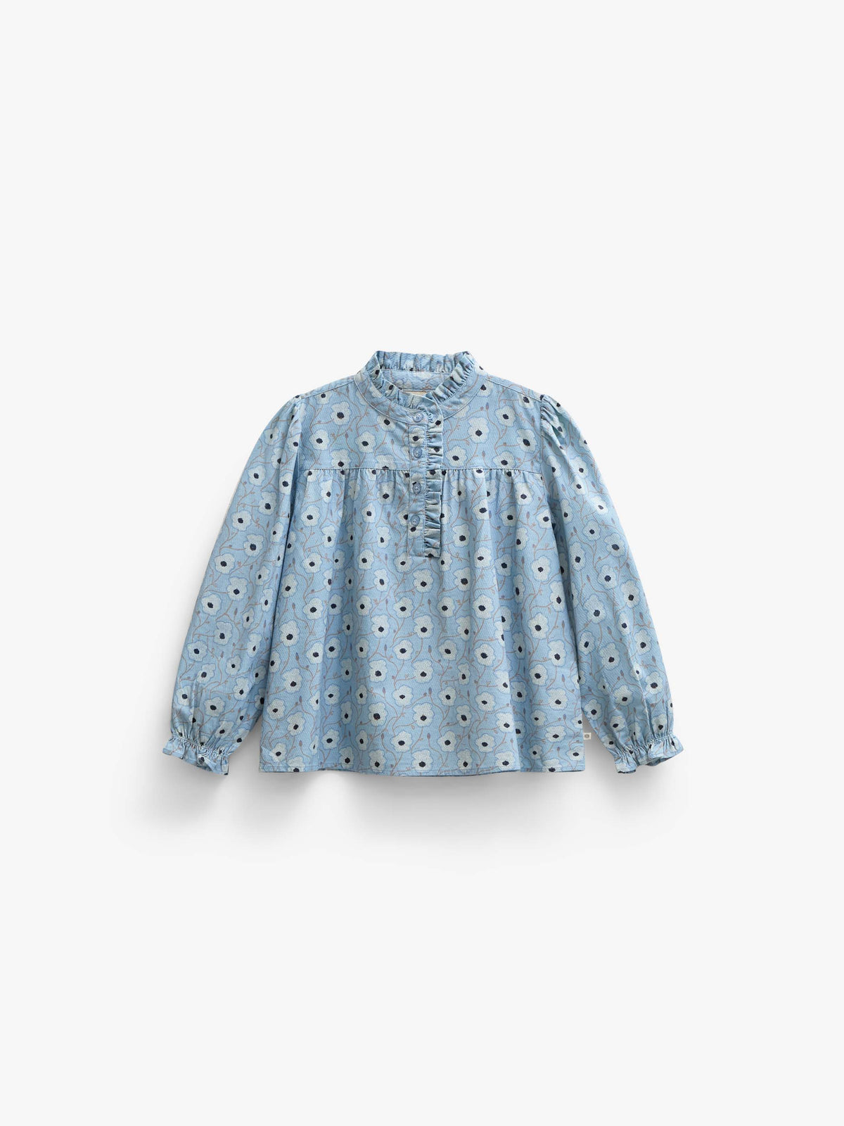 Gebloemde katoenen blouse Kids - Blue/Brown | 101435 Nova