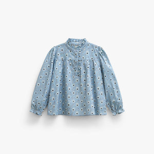 Gebloemde katoenen blouse Tween - Blue/Brown | 101436 Nova