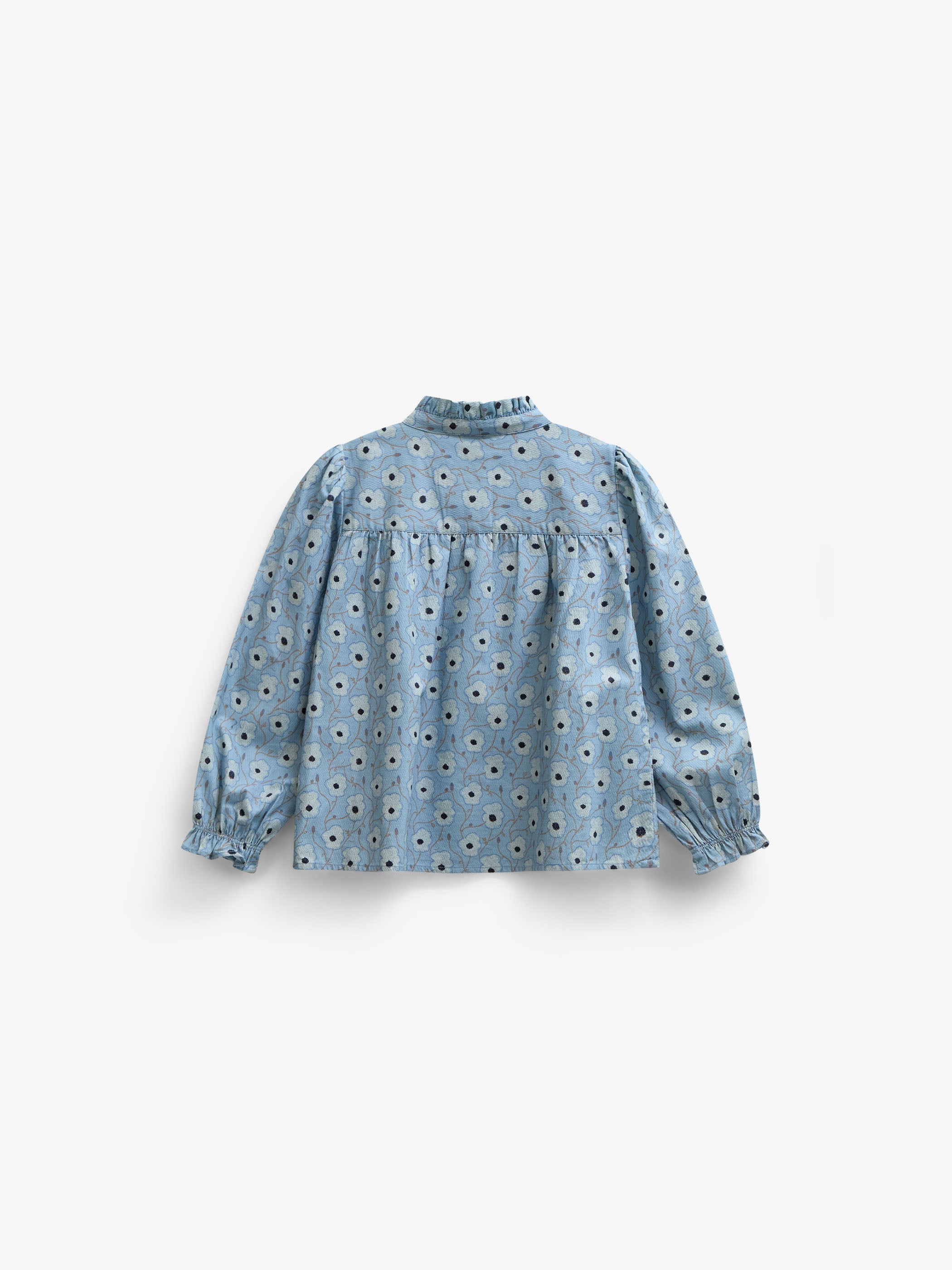 Floral Cotton Blouse - Tween - Blue/Brown | 101436 Nova
