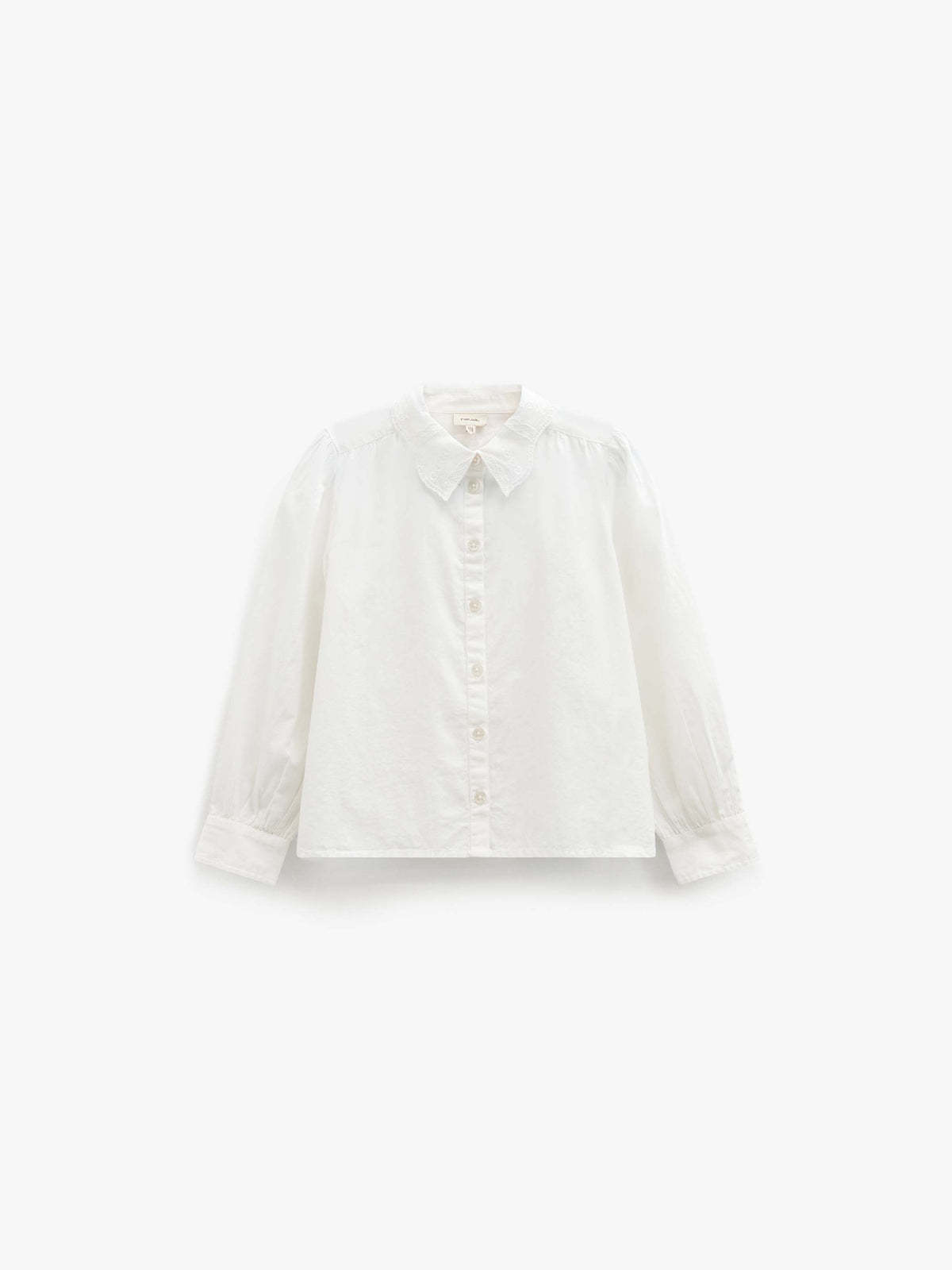 Katoenen blouse met kanten kraag Kids - Offwhite | 101459 Holly