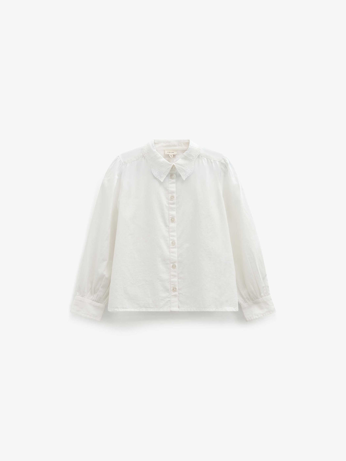 Katoenen blouse met kanten kraag Kids - Offwhite | 101459 Holly