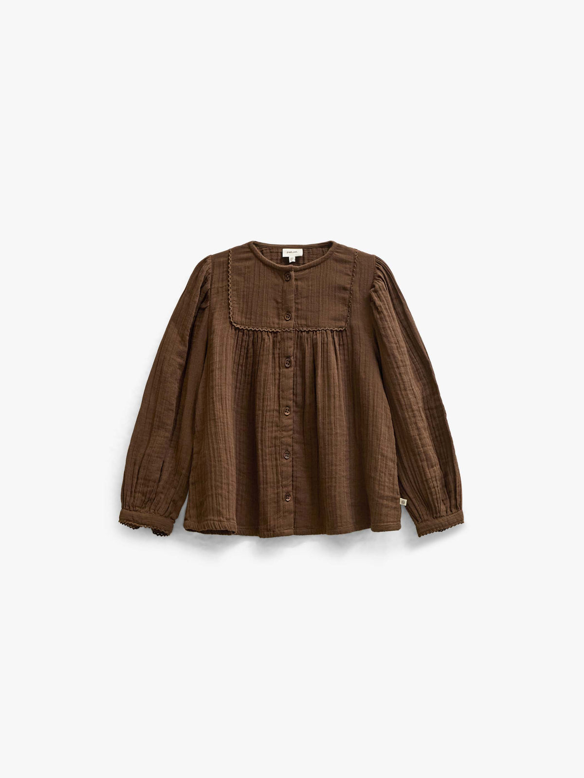 Blouse van double gauze katoen Tween - Brown | 101464 Celina