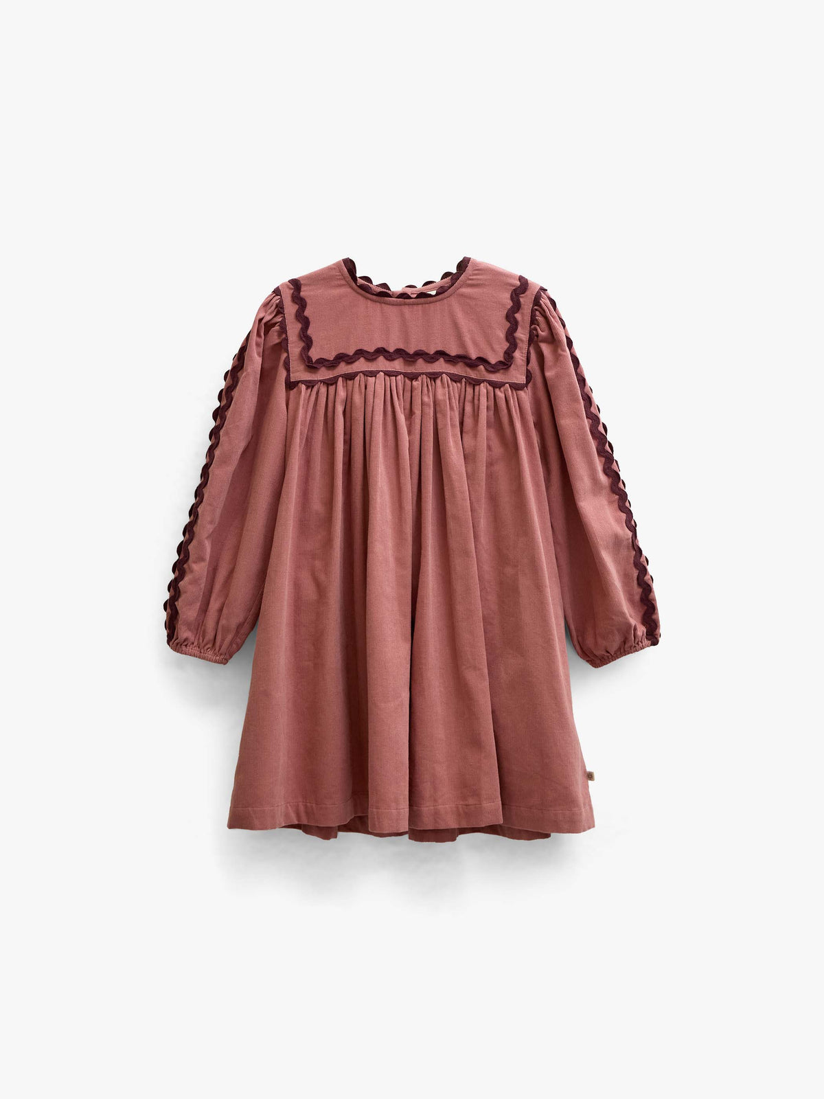 Corduroy jurk met zigzagband Tween - Dusty Rose | 101476 Sille
