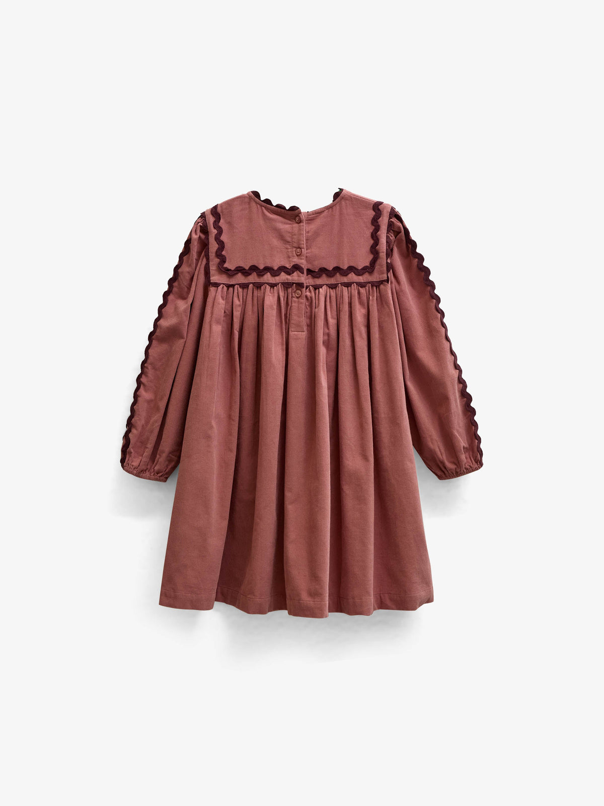 Ric Rac Corduroy Dress - Kids - Dusty Rose | 101475 Sille
