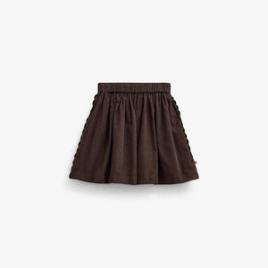 Corduroy rok met zigzagband Tween - Dark Brown | 101478 Sille
