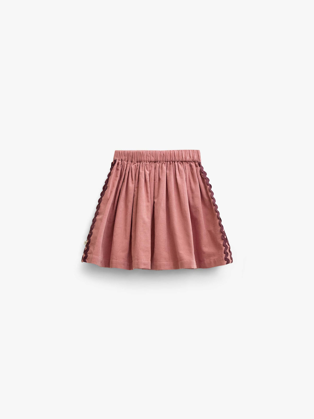 Corduroy rok met zigzagband Kids - Dusty Rose | 101479 Sille