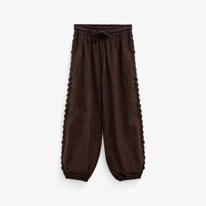 Corduroy broek met zigzagband Tween - Dark Brown | 101482 Sille