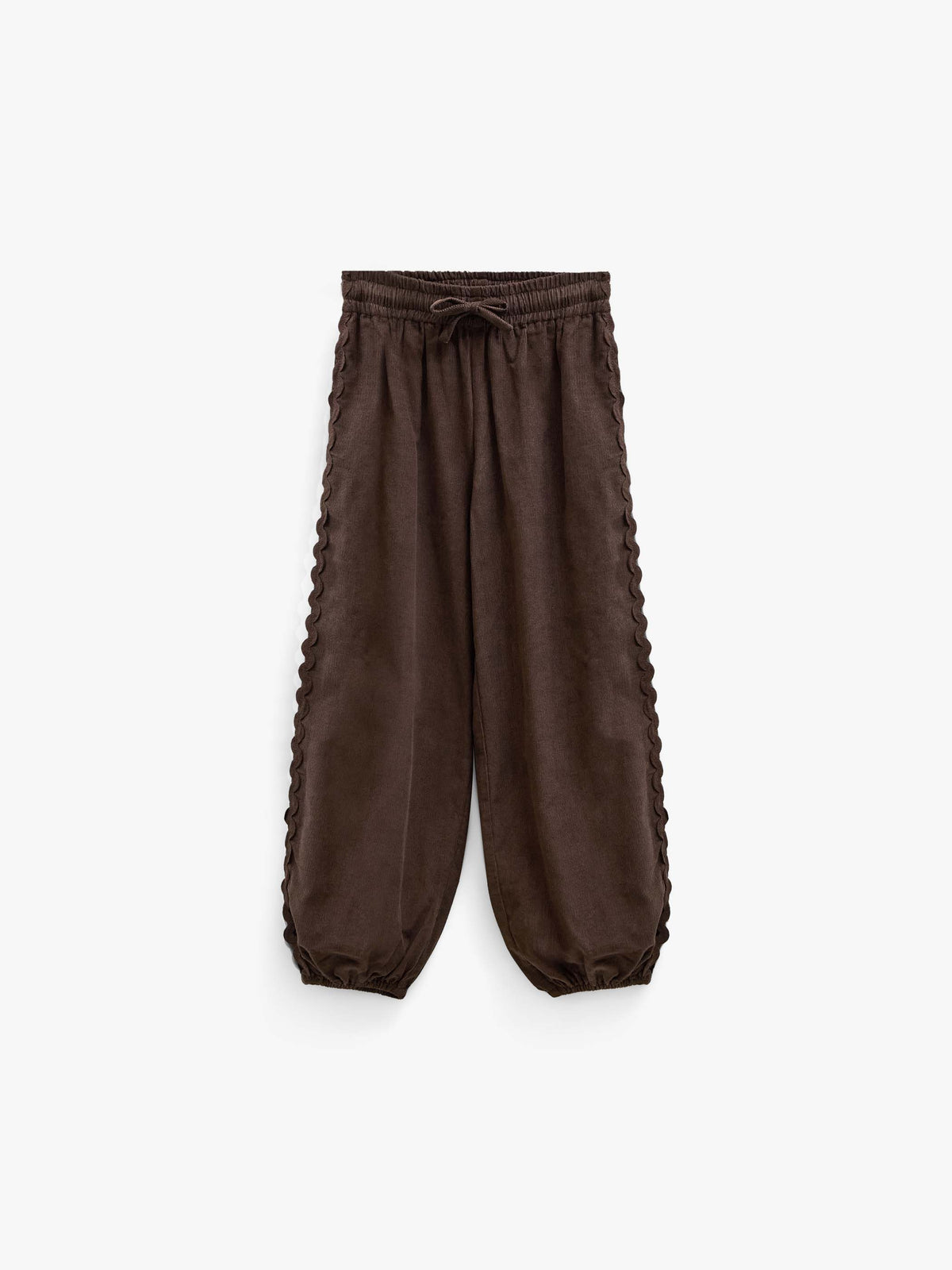 Corduroy broek met zigzagband Kids - Dark Brown | 101481 Sille
