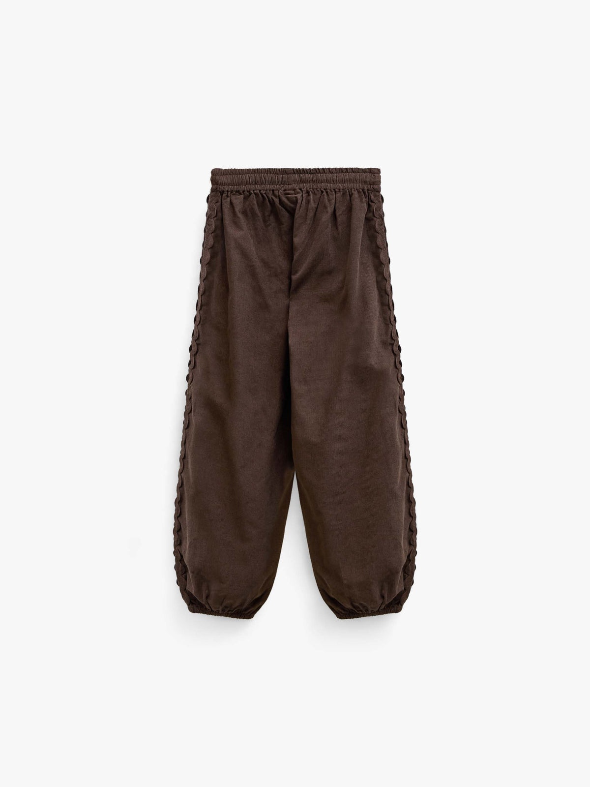 Corduroy broek met zigzagband Kids - Dark Brown | 101481 Sille