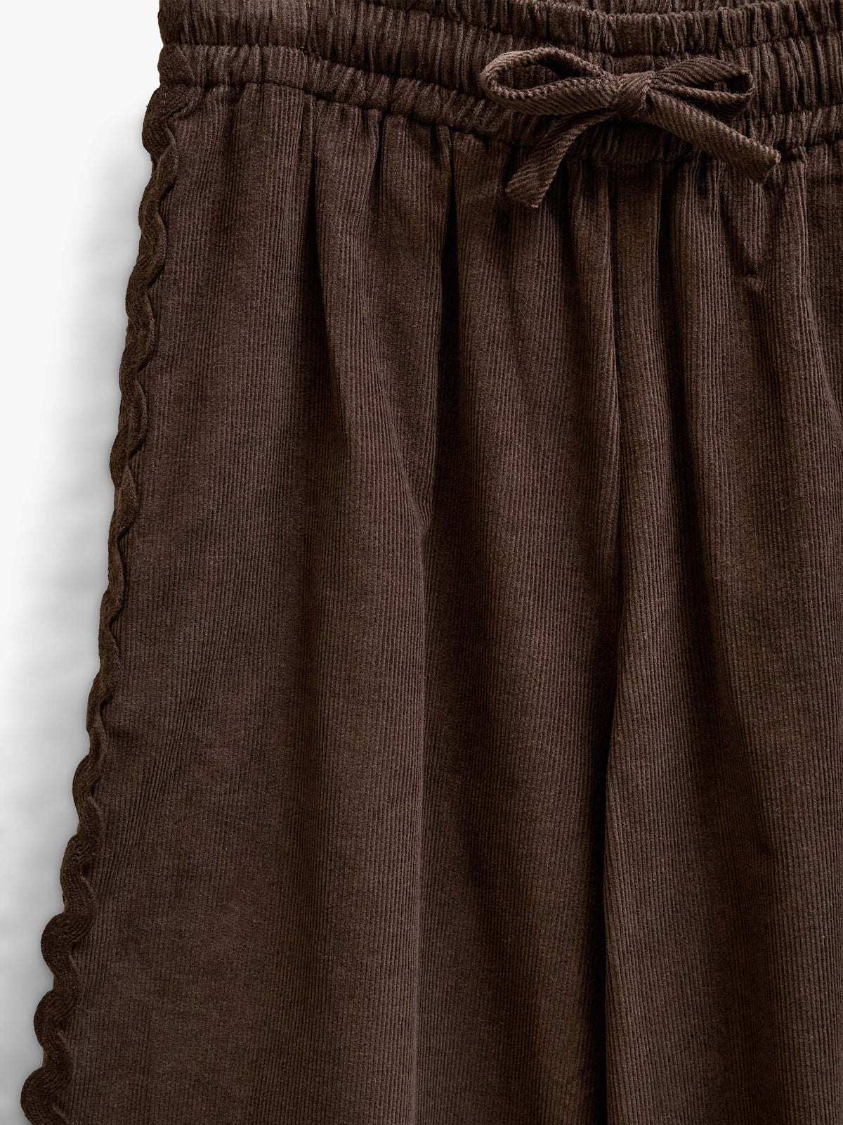 Corduroy broek met zigzagband Tween - Dark Brown | 101482 Sille