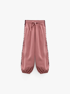 Corduroy broek met zigzagband Tween - Dusty Rose | 101484 Sille