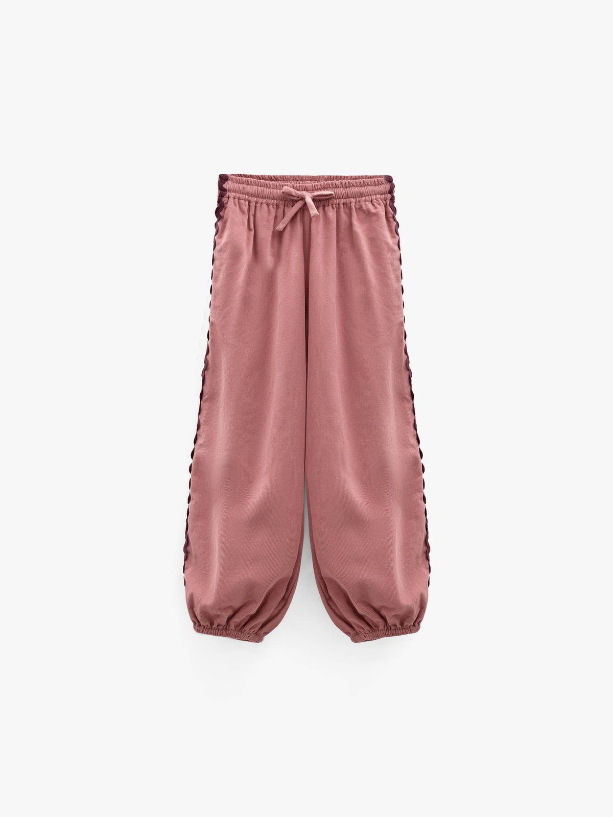 Corduroy broek met zigzagband Tween - Dusty Rose | 101484 Sille