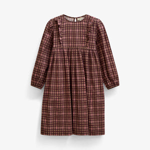 Geruite katoenen jurk Tween - Rose | 101486 Penny
