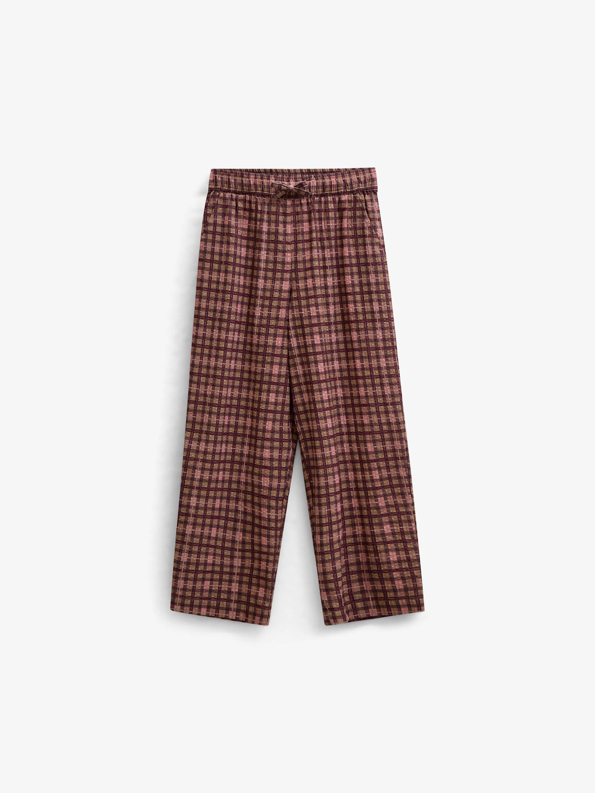 Checked Cotton Trousers - Kids - Rose | 101489 Penny