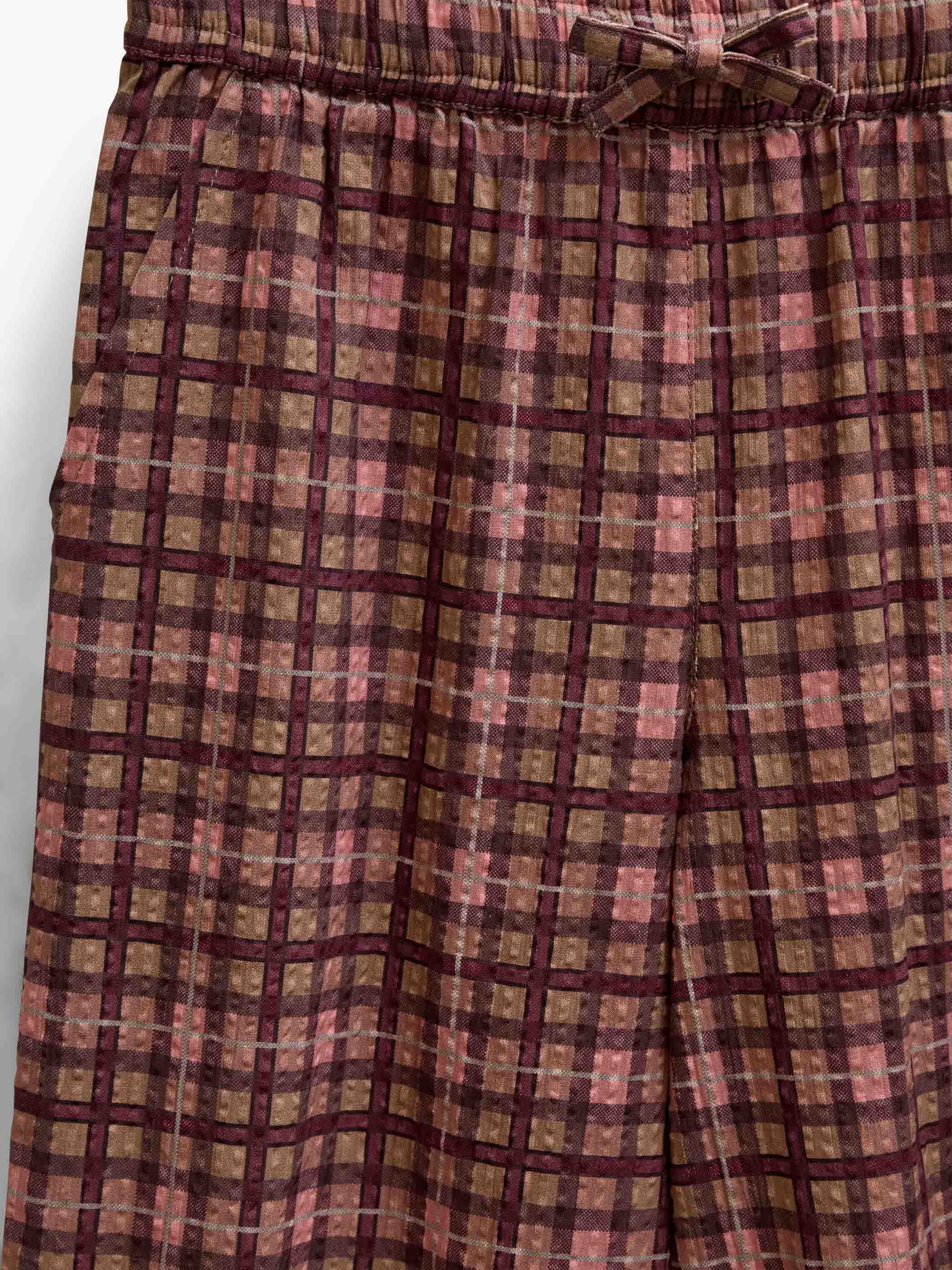 Checked Cotton Trousers - Kids - Rose | 101489 Penny