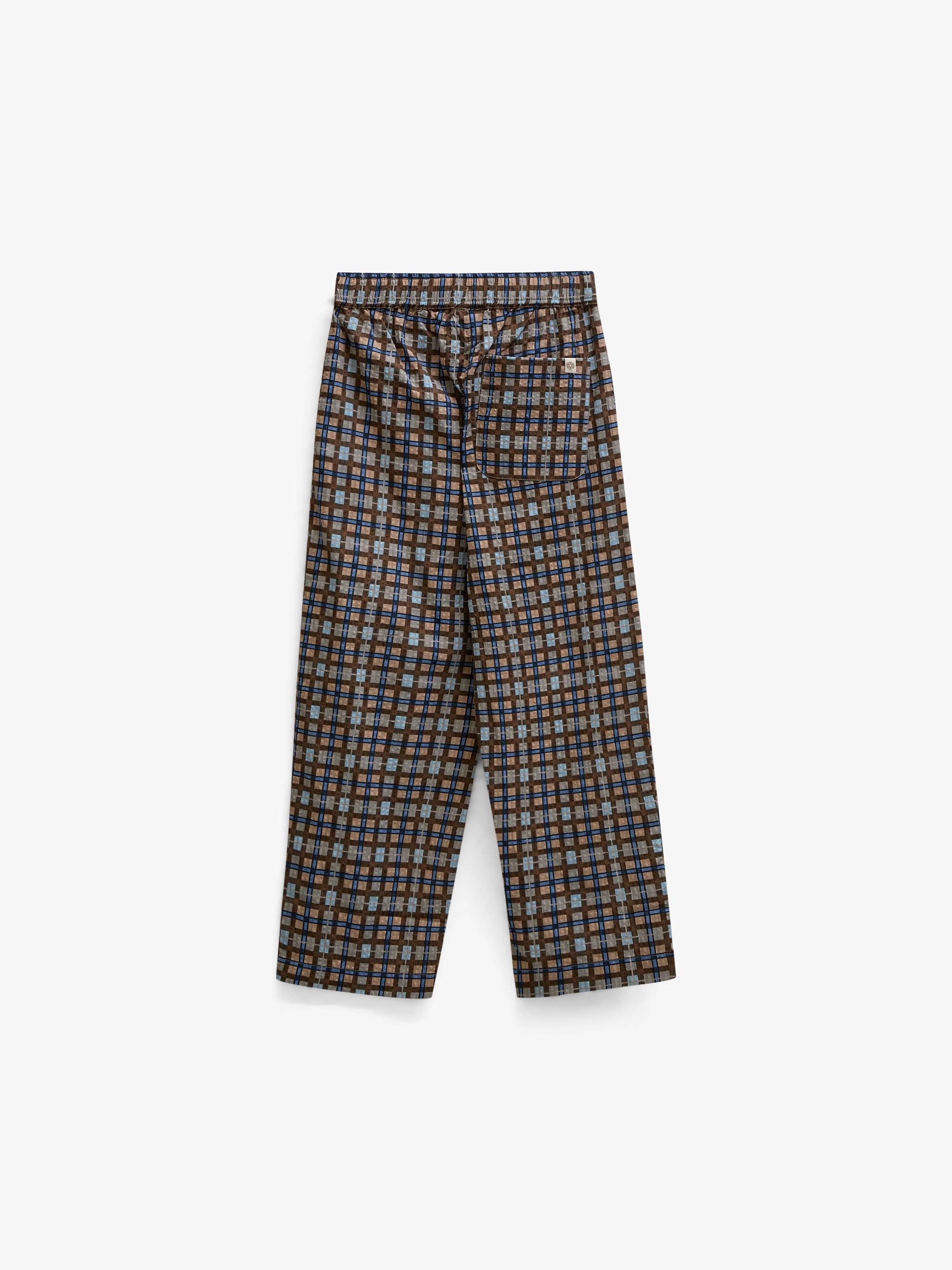Checked Cotton Trousers - Kids - Blue | 101491 Penny