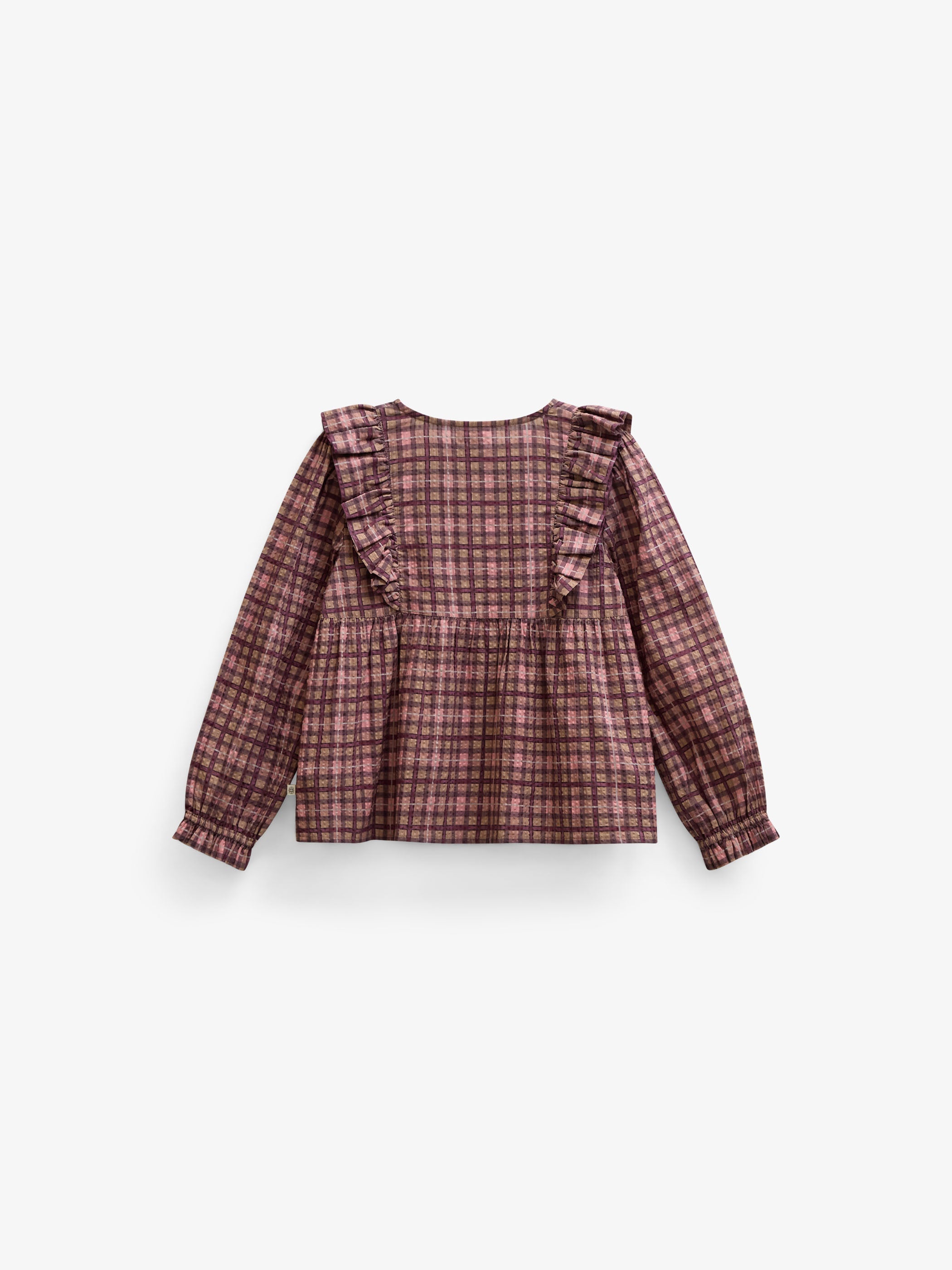 Checked Cotton Frill Blouse - Tween - Rose | 101494 Penny