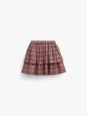 Geruite katoenen rok Tween - Rose | 101498 Penny