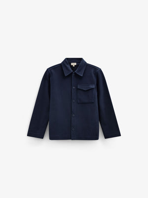 Overshirt in gestructureerde sweatstof Tween - Navy | 101501 Wilder