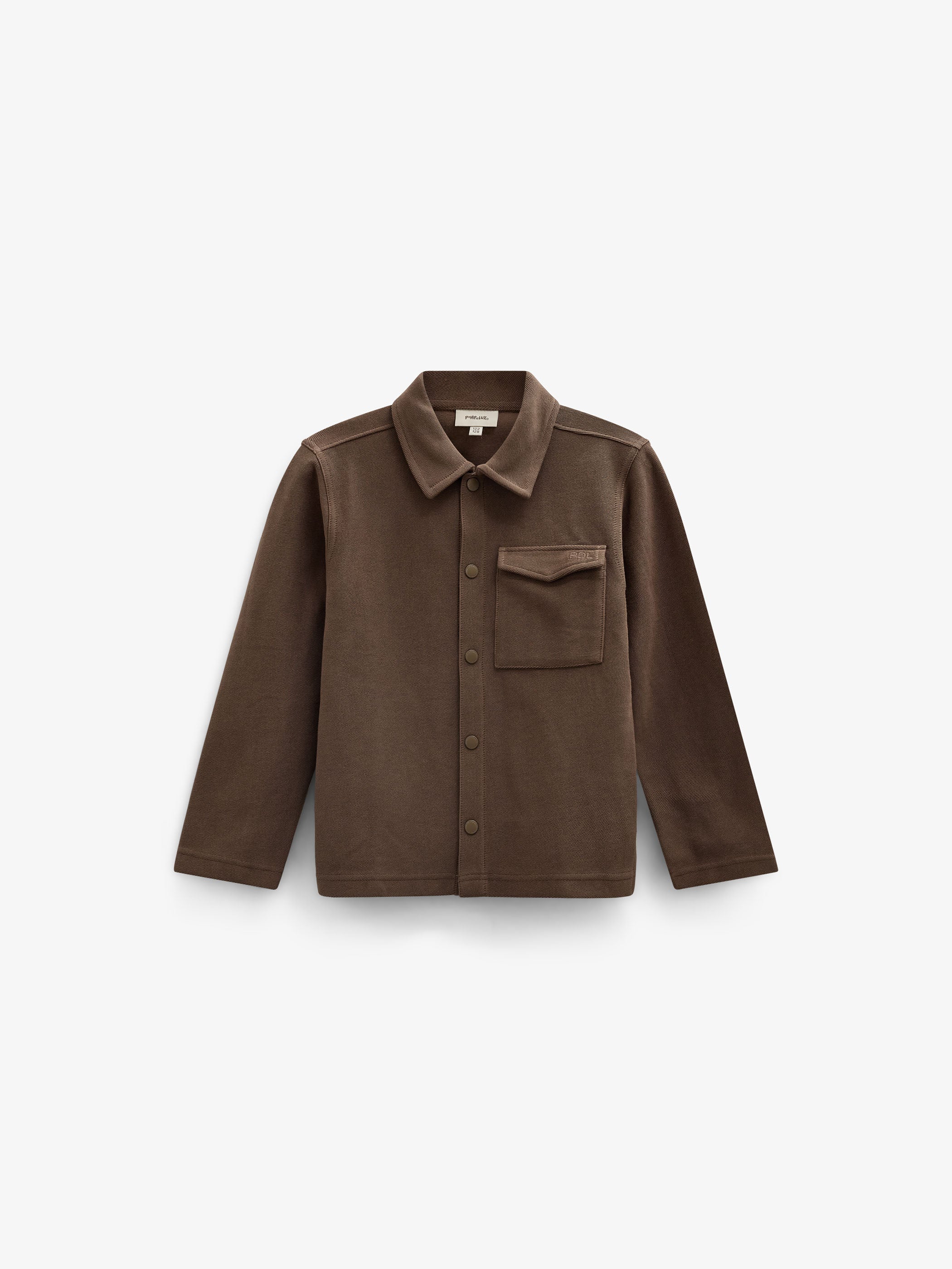 Overshirt in gestructureerde sweatstof Tween - Brown | 101502 Wilder