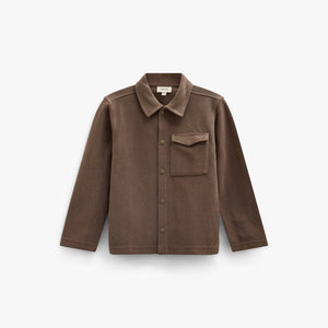 Overshirt in gestructureerde sweatstof Tween - Brown | 101502 Wilder